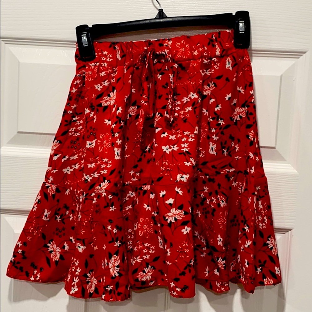 Red skirt